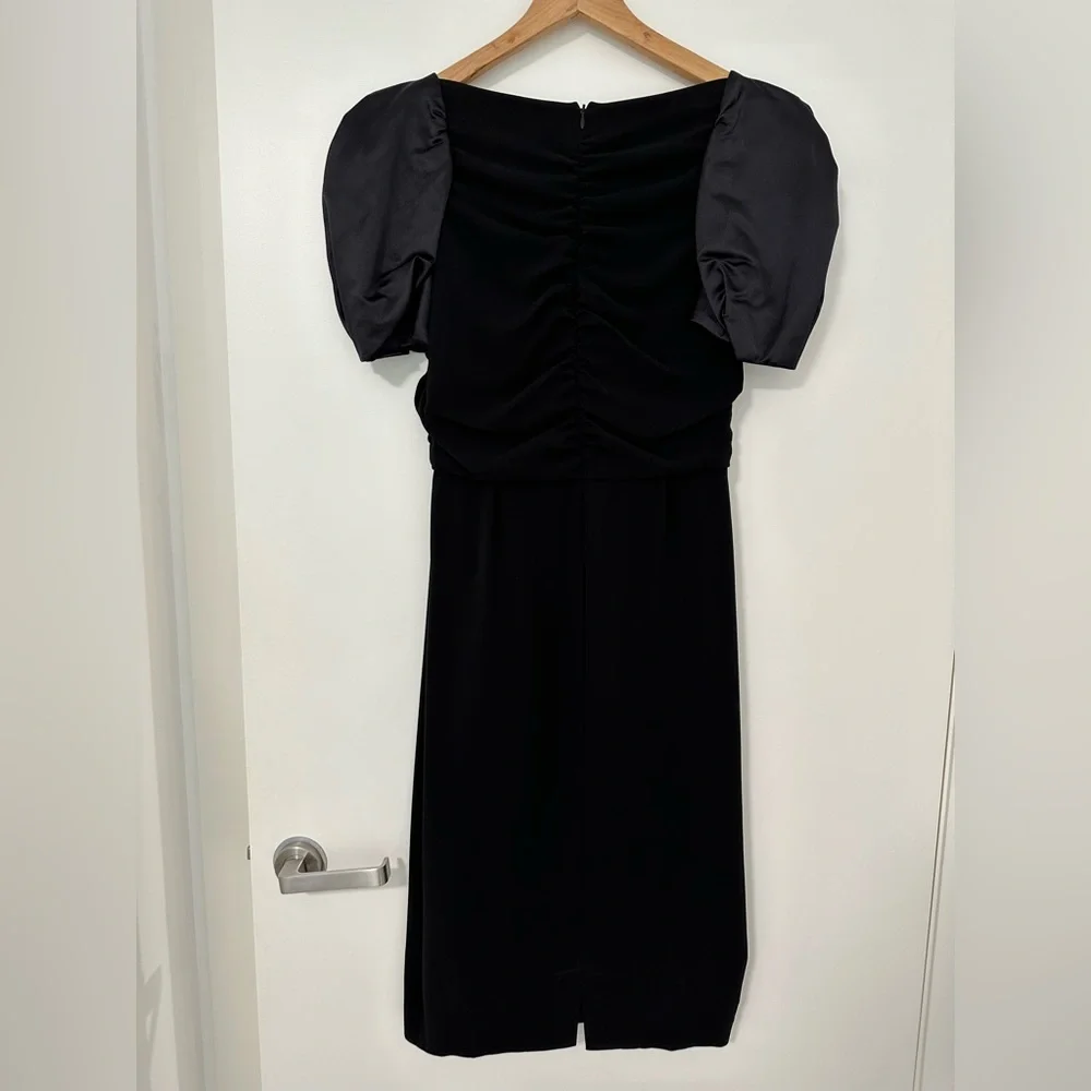 MaxMara little black dress, mini with silk bell sleves. Size IT 44. New w/tags - Picture 2 of 9